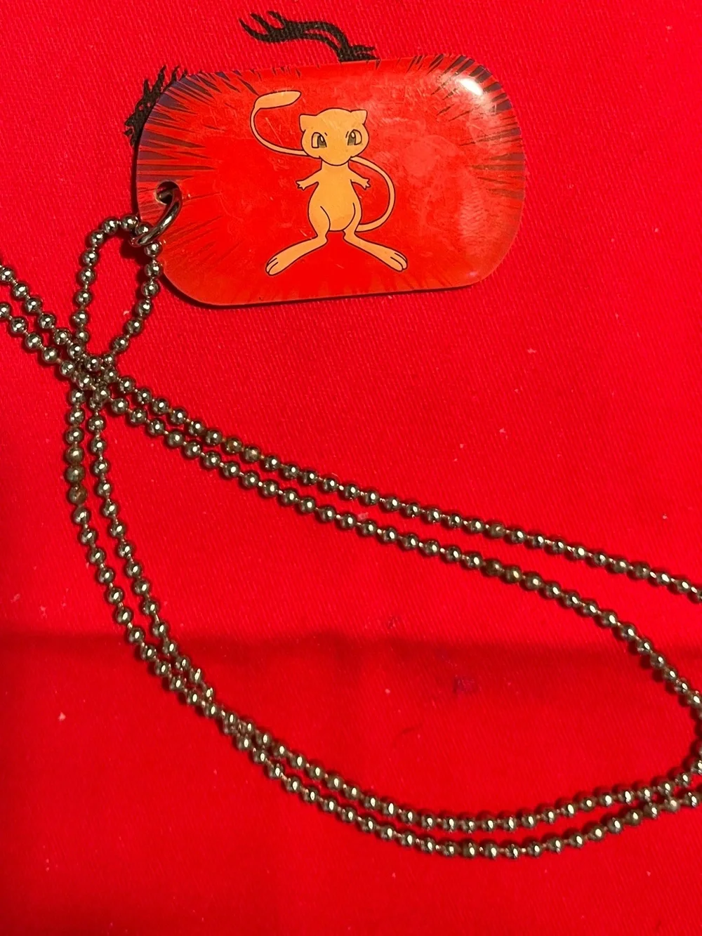 Pokemon Red Mew #151 Dog Tag Necklace